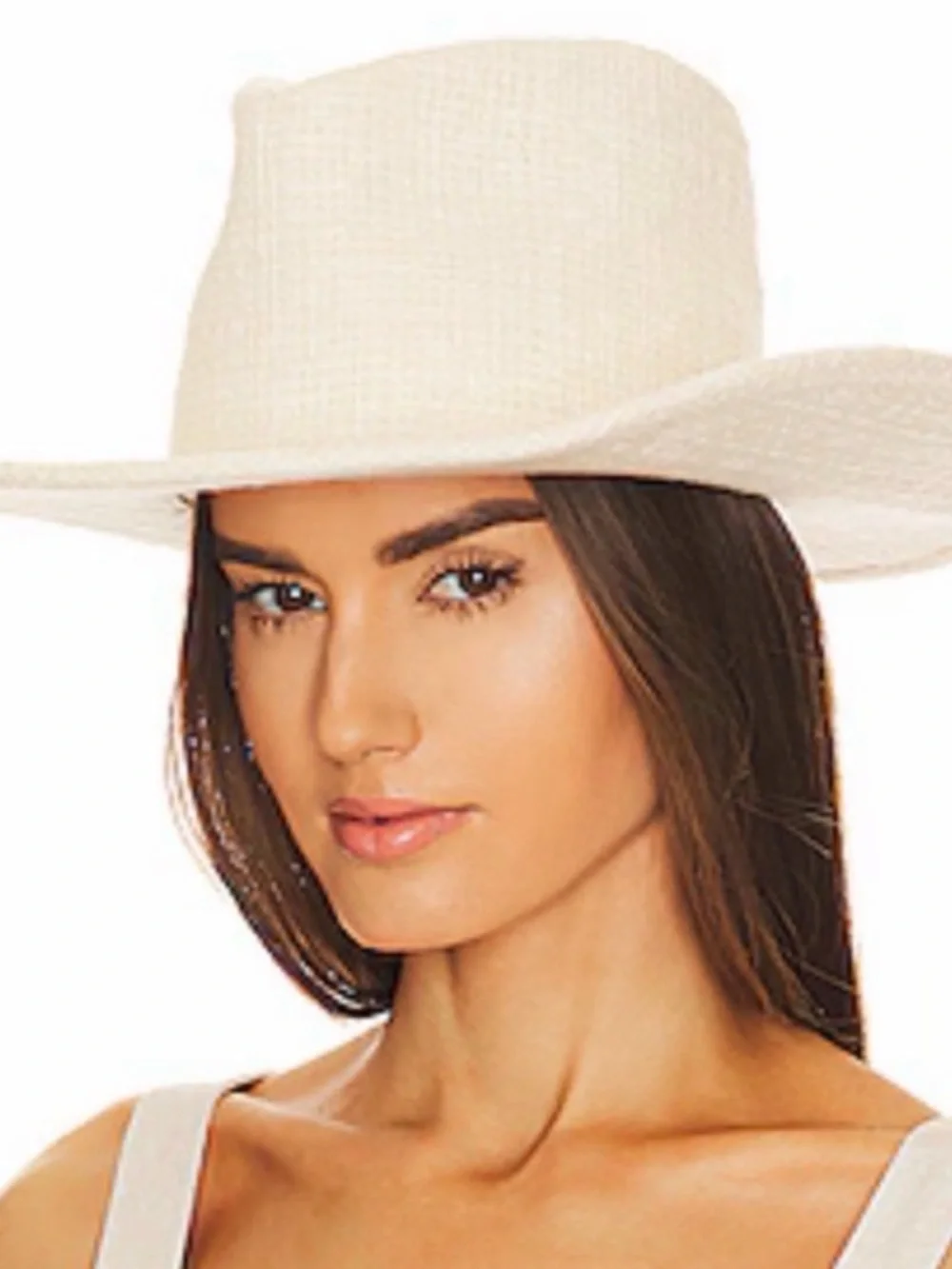 Free People Lack Of Color Sandy Cowboy Hat in Cream Tweed Size Small Neutral